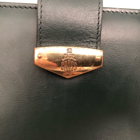 Vintage Green Leather Mark Cross Briefcase with Gold Hardware - Picture 2 of 11